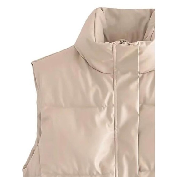 Vegan Leather Puffer Vest - Picture 11 of 11